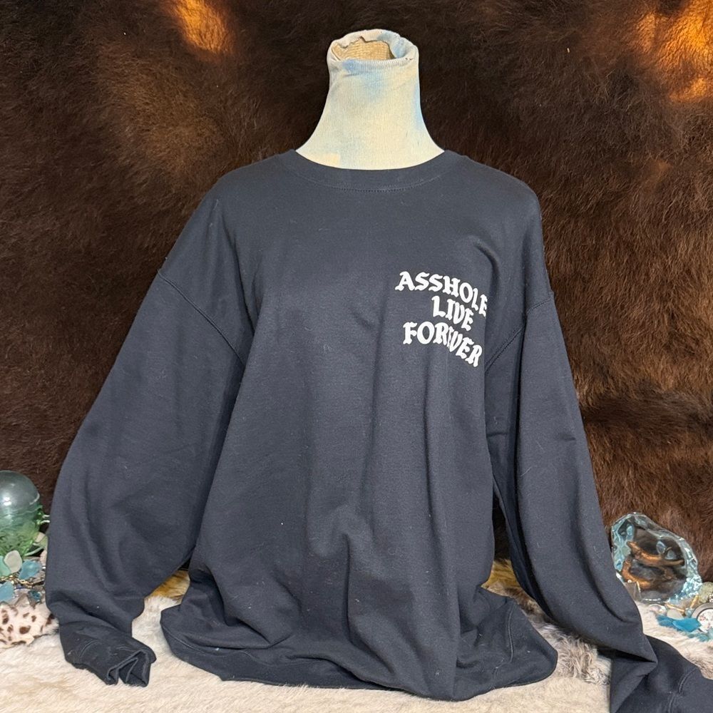 Black Graphic crewneck XL (4090)